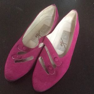 Joan and David Fushia color slip on shoes in Size 5 B